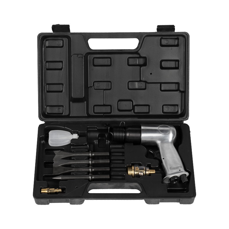  XINXING XQ-T06 KIT DE MARTEAU PNEUMATIQUE 9PC 150MM, AVEC RESSORT, BURIN COURT 125MM, BMC SET